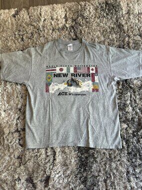 New World White 99 Men S Xl World Class Water River Ace Short Sleeve Sz XL